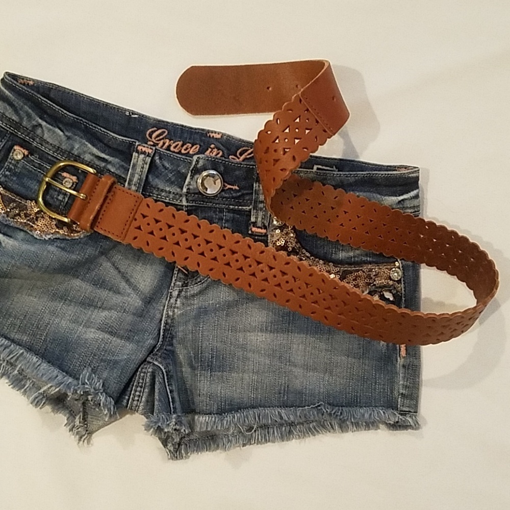 EUC J. Crew Leather Belt Brown/Tan Like NEW